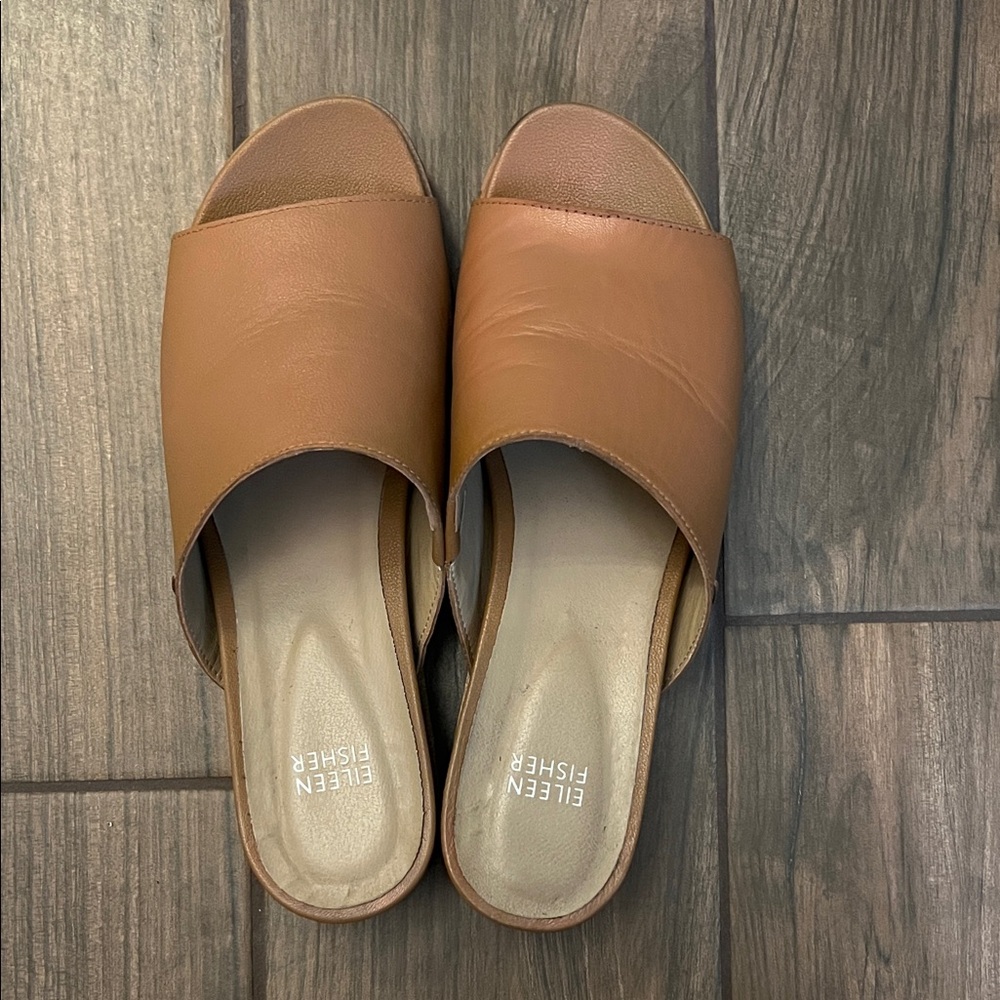 Eileen Fisher Women's Brown Leather Sandals